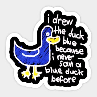 Billy Madison blue duck Sticker